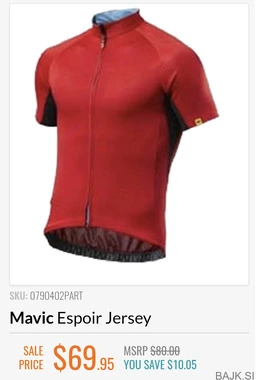 Mavic Espoir dres S, M