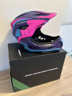 Otroška FULL FACE čelada ROCKBROS, lila // NOVA!