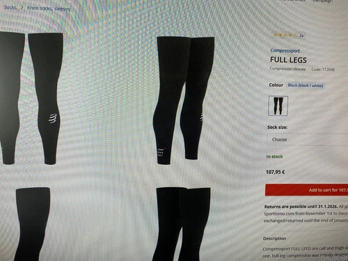 KOMPRESIJSKE NOGAVICE COMPRESSPORT FULLEGS nerabljeni UAE/POGAČAR 50€