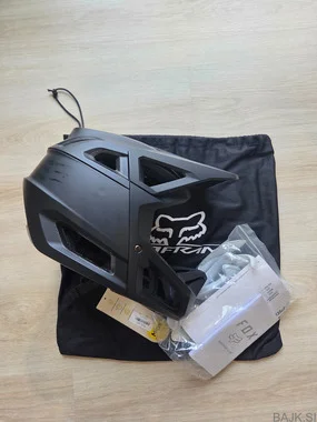 FOX proframe MTB čelada full face, S črna