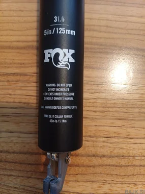Fox transfer Kashima 31,6, 125mm