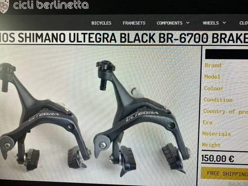 SHIMANO ULTEGRA ZAVORNE ČELJUSTI ZA CESTNO KOLO, 60€