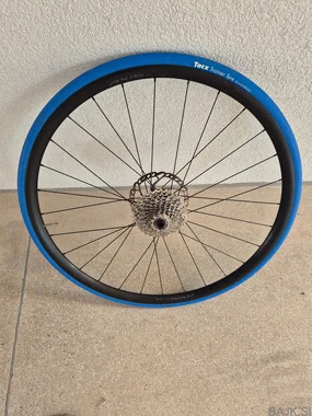 Trenažno zadnje kolo (obroč, trenažni plašč, rotor, shimano 105 12 redna kaseta)
