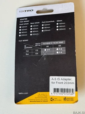 NOV Tektro A-5 IS Rear Adapter 203mm (-50%)