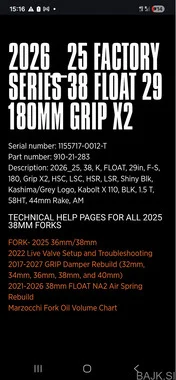Vilica fox factory 38, 29/27,5  grip X2, 180mm hoda 2026.