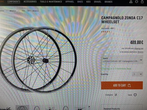 CAMPAGNOLO ZONDA / SHIMANO OBROČI ZA CESTNO KOLO